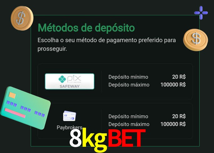 O cassino 8kgbet oferece uma grande variedade de métodos de pagamento